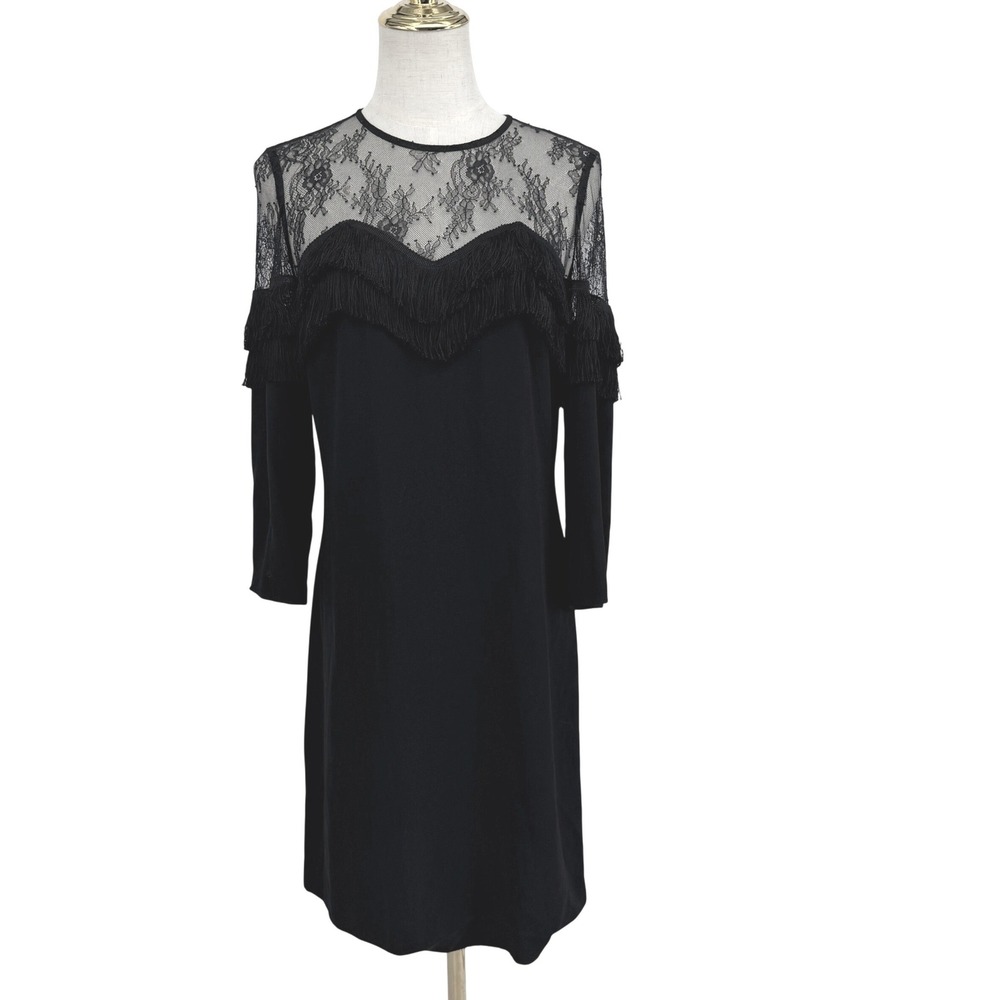 NWT The Kooples Shift Retro Lace Dress S Fringe Murder Mystery Party French Girl
